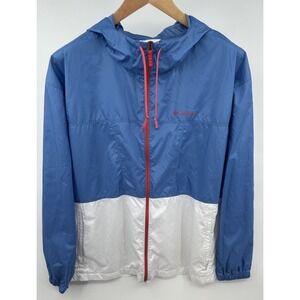 Columbia Flash Forward Jacket Women's 2XL Blue Hooded Full Zip Windbreaker